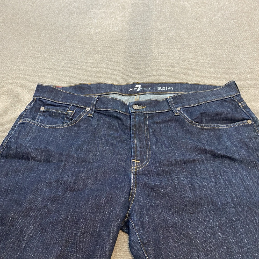 7 For All Mankind Austyn Jeans Men 40x30 Y2K Baggy Button Fly Wide Leg USA - Picture 2 of 10